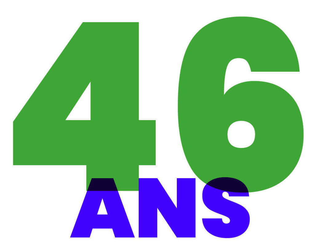 Moyenne d'âge - 46 ans