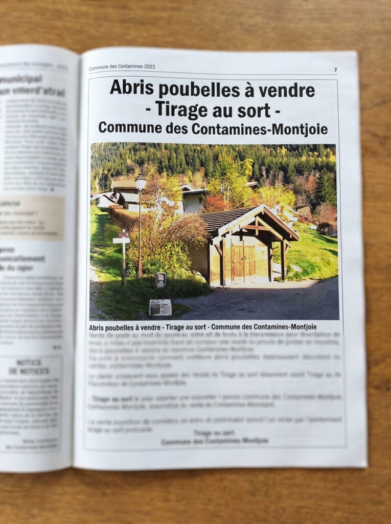 Illustration - Abris poubelles à vendre