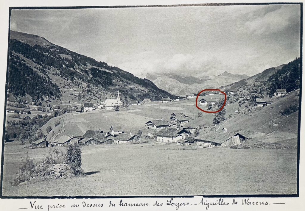 Photo des Loyers au début du siècle dernier avec le Gai Soleil (entouré en rouge).